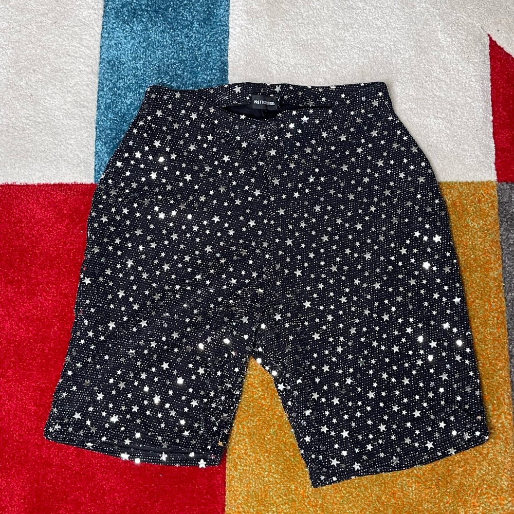 PrettyLittleThing Sparkly/shimmery Biker Shorts